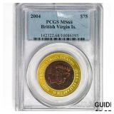 2004 British Virgin Is. .3oz. Gold PCGS MS68 $75