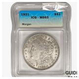 1921 Morgan Silver Dollar ICG MS65