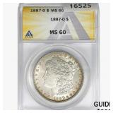 1887-O Morgan Silver Dollar ANACS MS60