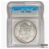 1890-O Morgan Silver Dollar ICG MS60