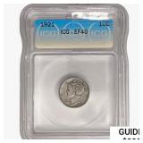 1921 Mercury Silver Dime ICG EF40