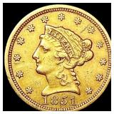 1851 $2.50 Gold Quarter Eagle NEARLY UNCIRCULATED