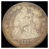 1868 Seated Liberty Quarter NICELY CIRCULATED