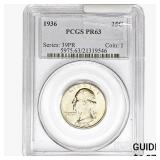 1936 Washington Silver Quarter PCGS PR63