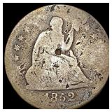 1852 O Seated Liberty Quarter NICELY CIRCULATED