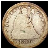 1856-S Seated Liberty Quarter NICELY CIRCULATED