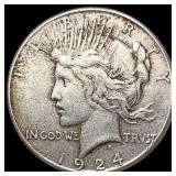 1924-S Silver Peace Dollar CLOSELY UNCIRCULATED