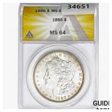 1886 Morgan Silver Dollar ANACS MS64