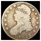 1824/2/0 Capped Bust Half Dollar NICELY