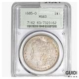 1885-O Morgan Silver Dollar PCGS MS63