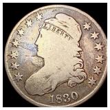 1830 Sm 0 Capped Bust Half Dollar NICELY