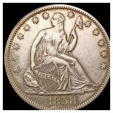 1858 Seated Liberty Half Dollar CLOSELY