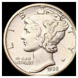 1928-D Mercury Dime CLOSELY UNCIRCULATED