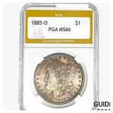 1885-O Morgan Silver Dollar PGA MS66