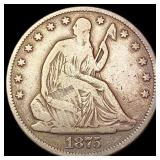 1875 Seated Liberty Half Dollar NICELY CIRCULATED