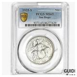 1935-S San Diego Half Dollar PCGS MS65