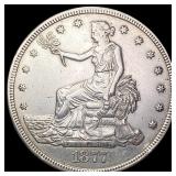 1877 S Silver Trade Dollar CLOSELY UNCIRCULATED