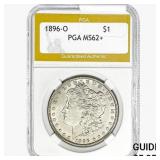 1896-O Morgan Silver Dollar PGA MS62+