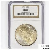 1923-S Silver Peace Dollar NGC MS63