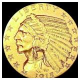 1915 $5 Gold Half Eagle CLOSELY UNCIRCULATED