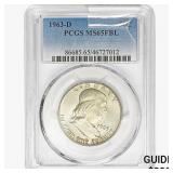 1963-D Franklin Half Dollar PCGS MS65 FBL