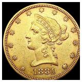 1881 $10 Gold Eagle CLOSELY UNCIRCULATED