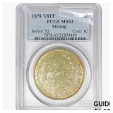 1878 7/8TF Morgan Silver Dollar PCGS MS63 Strong