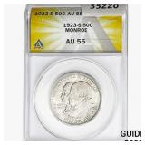 1923-S Monroe Half Dollar ANACS AU55