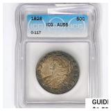 1828 Capped Bust Half Dollar ICG AU55 O-117