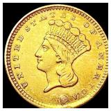 1856 Rare Gold Dollar CLOSELY UNCIRCULATED