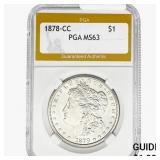 1878-CC Morgan Silver Dollar PGA MS63