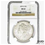 1879-O Morgan Silver Dollar NGC MS62