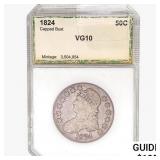 1824 Capped Bust Half Dollar PCI VG10