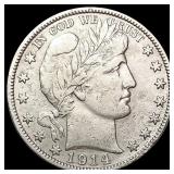 1914 S Barber Half Dollar CLOSELY UNCIRCULATED