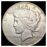 1934 S Silver Peace Dollar LIGHTLY CIRCULATED