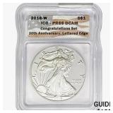 2016-W Silver Eagle ICG PR69 DCAM Ltrd Edge