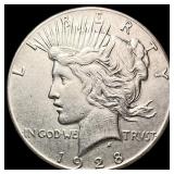 1928 Silver Peace Dollar CLOSELY UNCIRCULATED