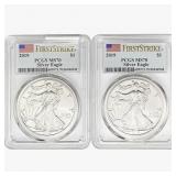 [2]2019 Silver Eagle PCGS MS70