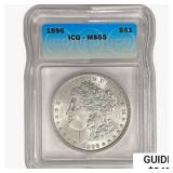 1896 Morgan Silver Dollar ICG MS65