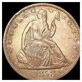 1858-O Seated Liberty Half Dollar UNCIRCULATED