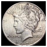 1924-S Silver Peace Dollar CLOSELY UNCIRCULATED