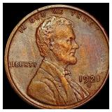 1921-S Wheat Cent CHOICE AU