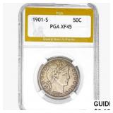 1901-S Barber Half Dollar PGA XF45