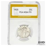 1925 Standing Liberty Quarter PGA MS64 FH