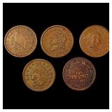 [5] 1863 Varied U.S. Tokens HIGH GRADE