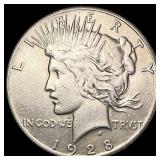 1928 Silver Peace Dollar CLOSELY UNCIRCULATED