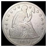 1870 Seated Liberty Dollar NICELY CIRCULATED