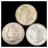 1892-1921 Morgan Silver Dollar Lot [3 Coins] HIGH