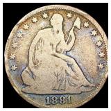 1881 Seated Liberty Half Dollar NICELY CIRCULATED