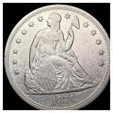 1871 Seated Liberty Dollar LIGHTLY CIRCULATED